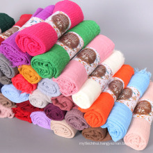 Hot Selling stocked 75 colors Shawls scarf islamic muslim women premium cotton crimple crinkle hijab
